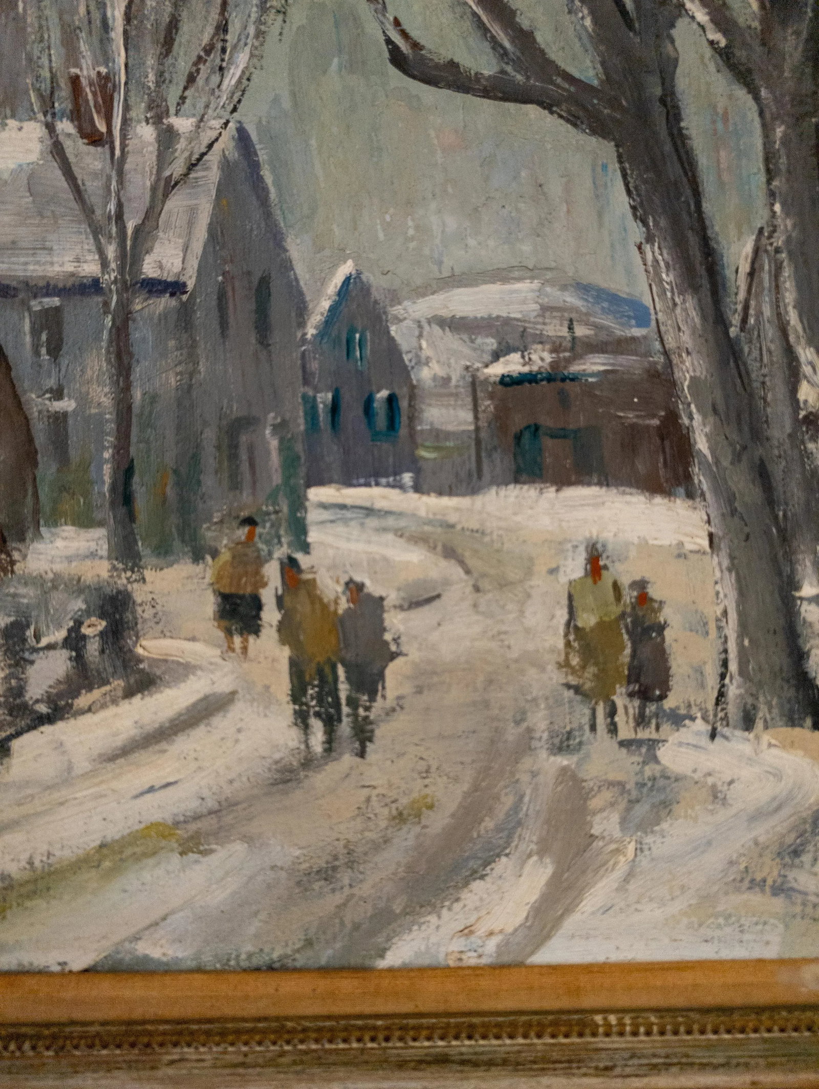 Mid-Century Impressionist Painting of Rockport Maine in Winter by Charles Gordon Marston - 9