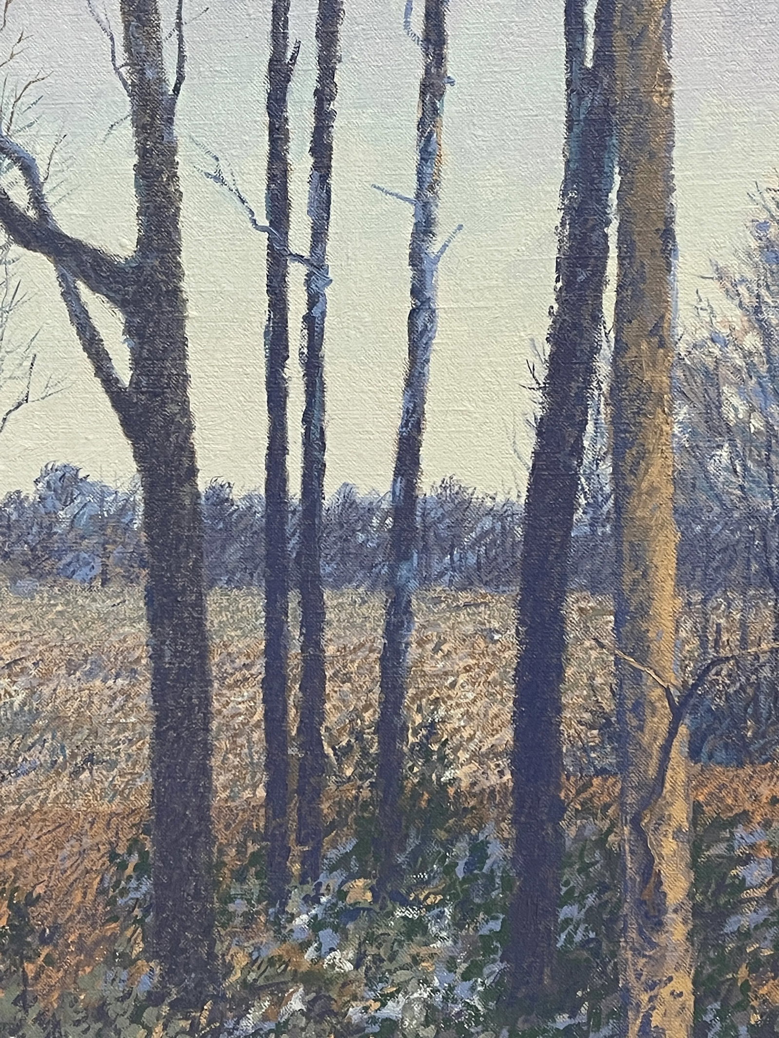 1980s Path at Dusk Durwood Dommisse Landscape Oil on Canvas Painting Framed - 7
