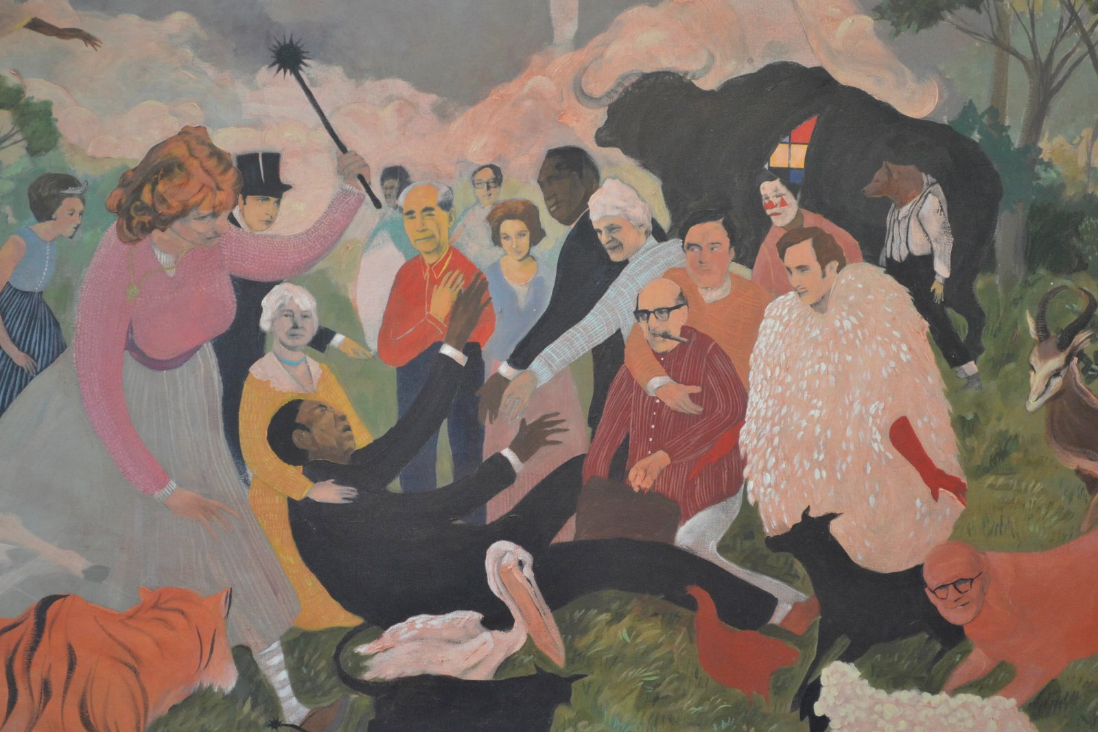 "New Gods" by Jeffrey Vincent, Acrylic and Collage on Canvas - 2