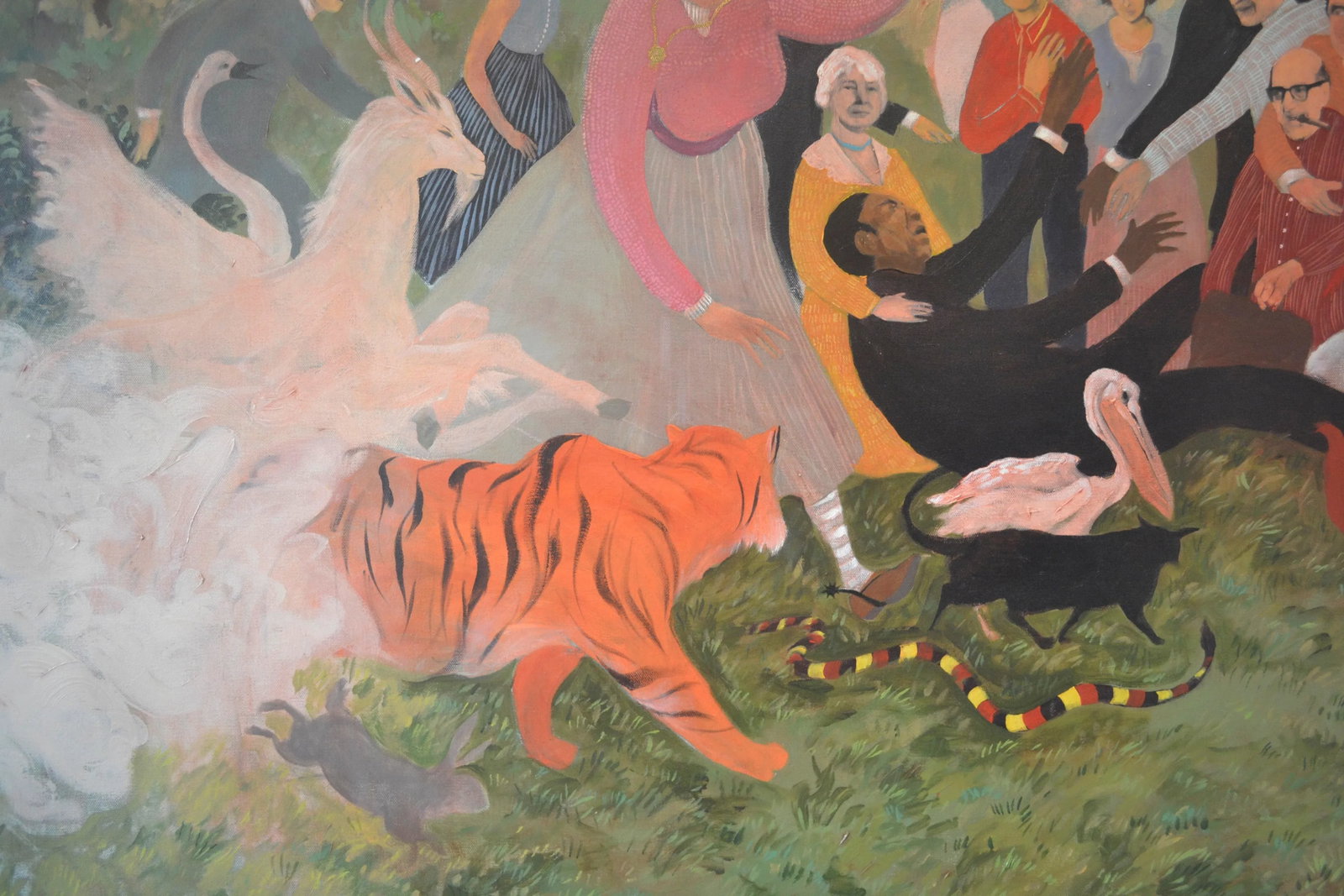 "New Gods" by Jeffrey Vincent, Acrylic and Collage on Canvas - 4