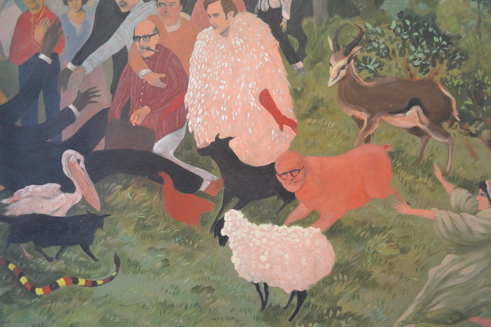 "New Gods" by Jeffrey Vincent, Acrylic and Collage on Canvas - 5