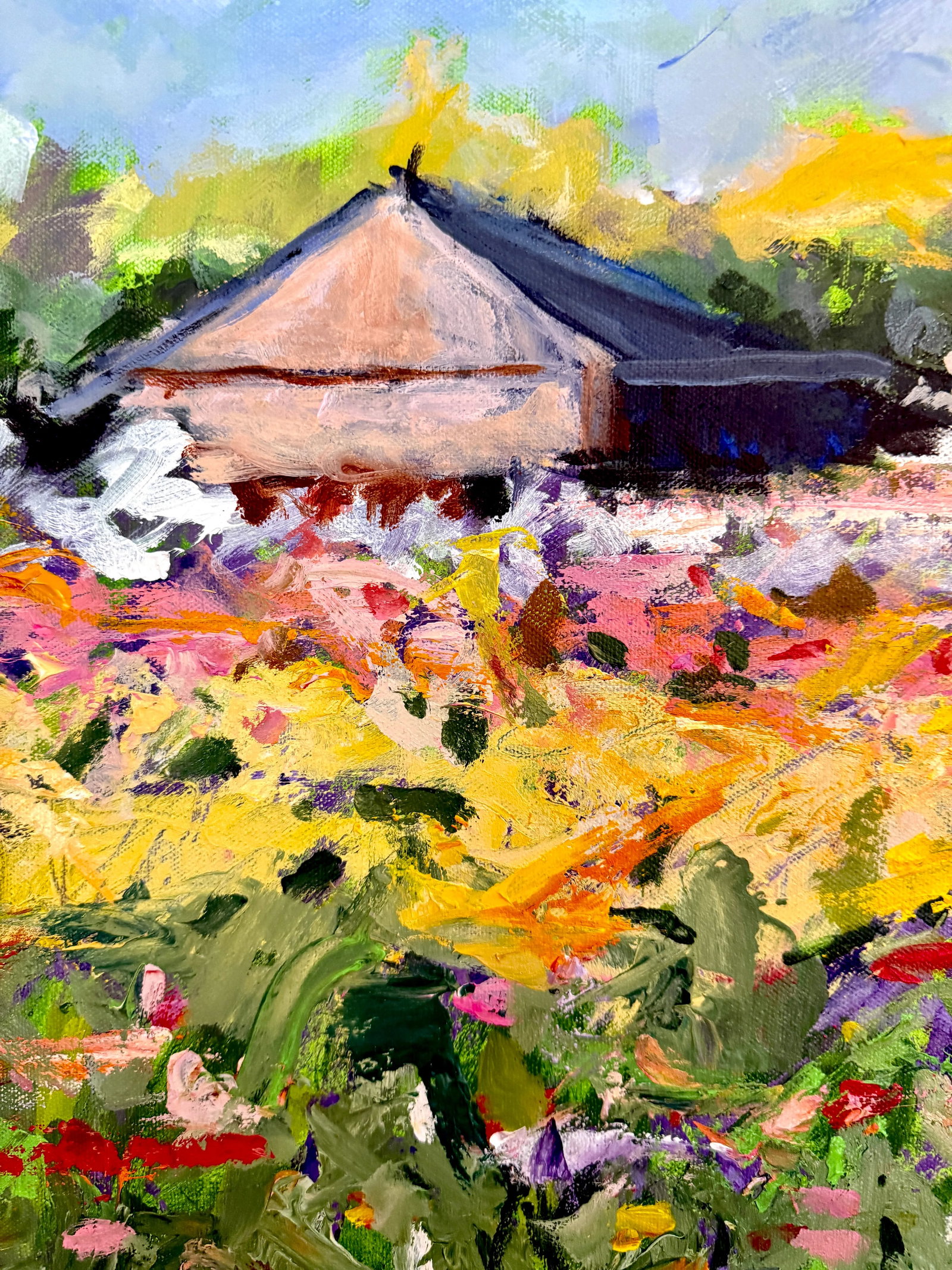 Bartlett Farm , Nantucket an Original Acrylic Painting Just Filled With the Yummy Colors of Summer! - 2