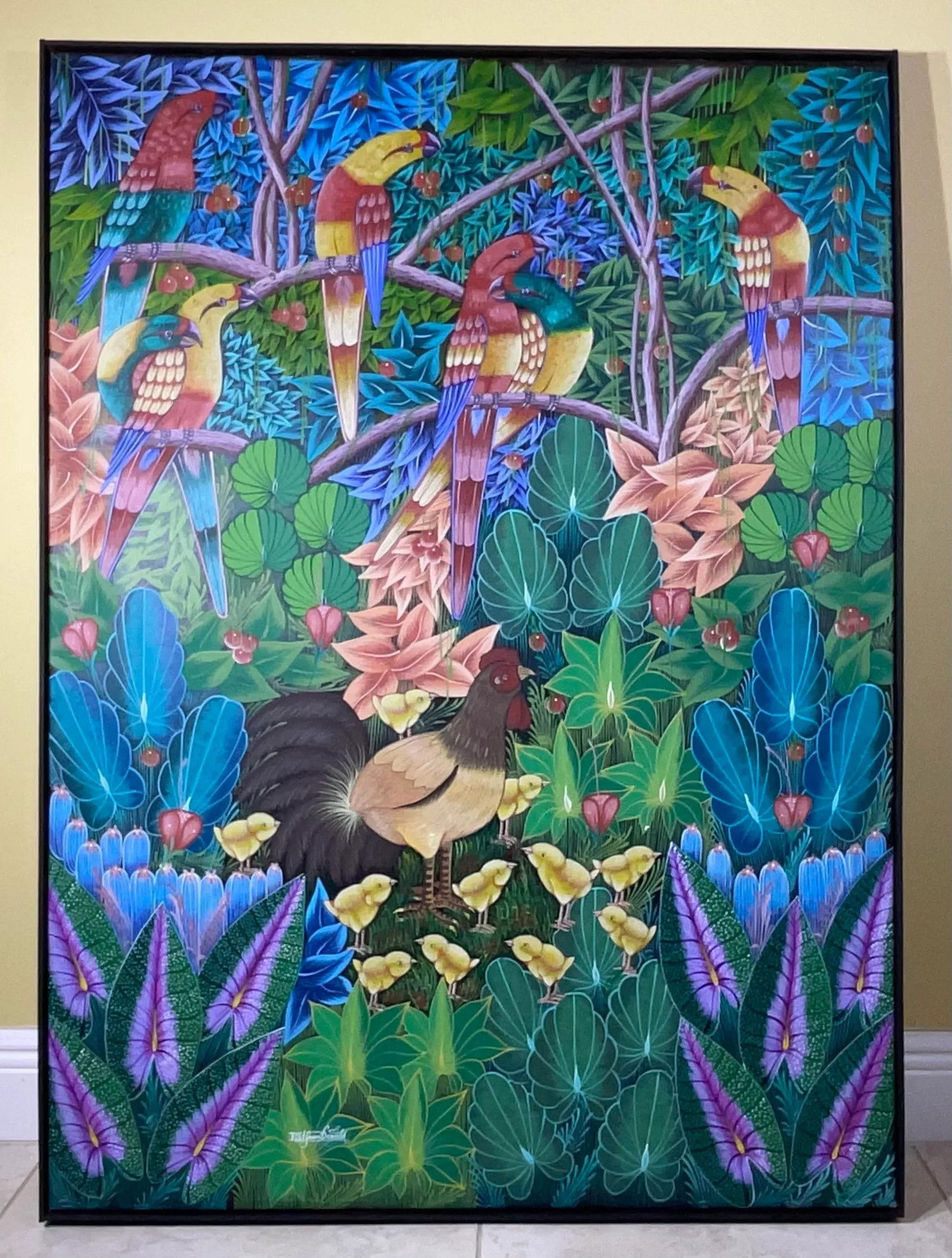 Stunning Original Haitian Folk Art Masterpiece by Philippe Dodard - 8
