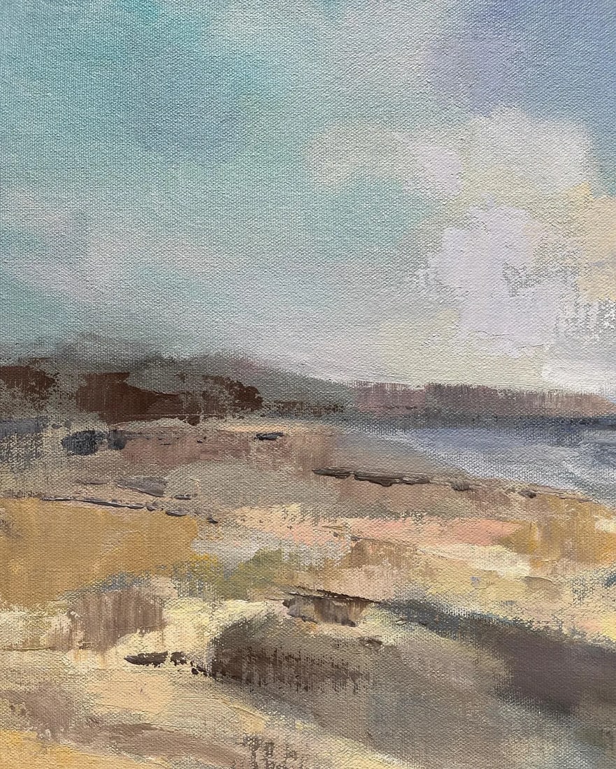 Morning Beach Acrylic Painting - 5