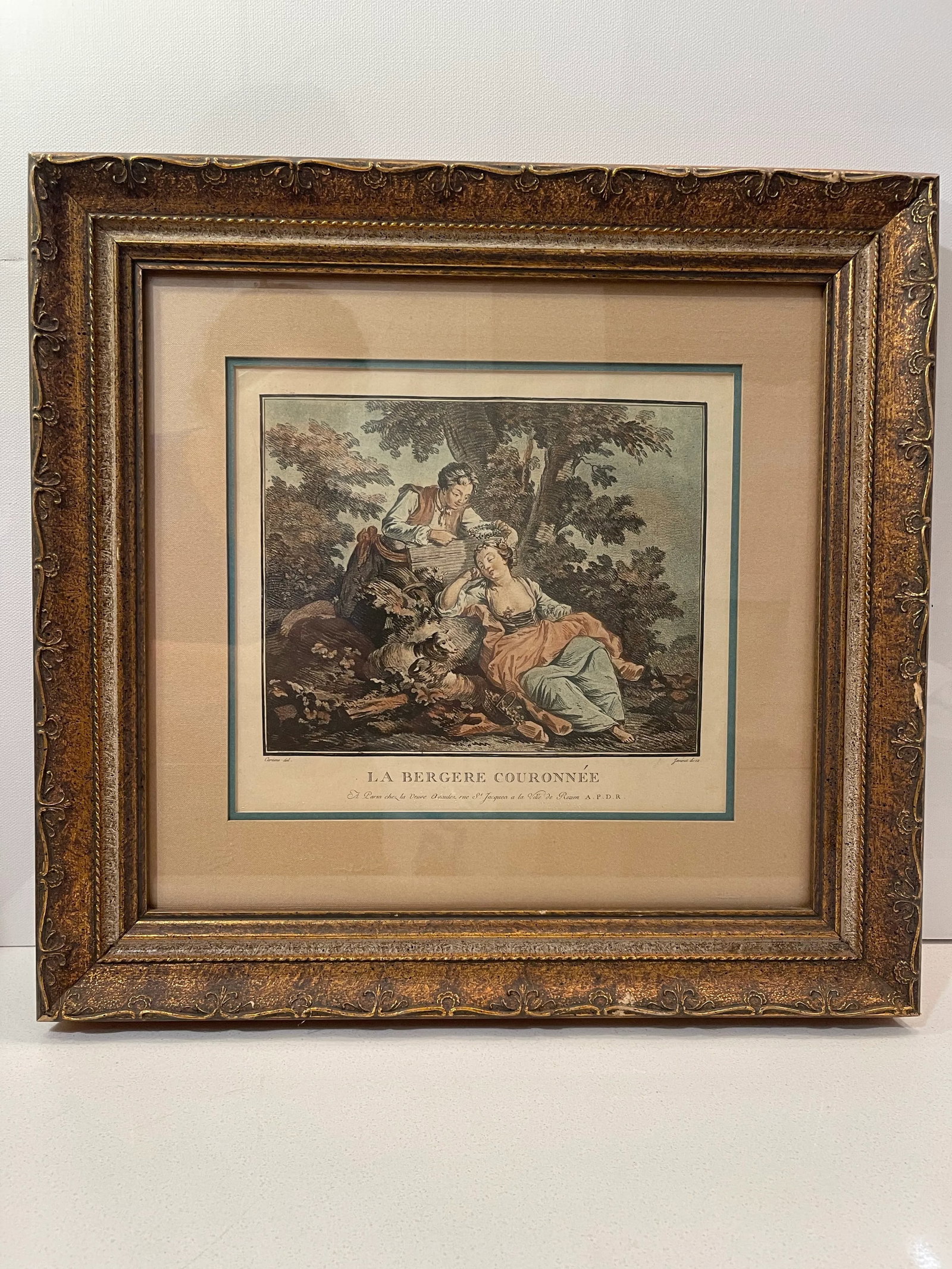 Janinet, Jean-Francois (1752 - 1814). After Francois Boucher. "Bergere Couronnee" (Musee Du Louvre) - 2