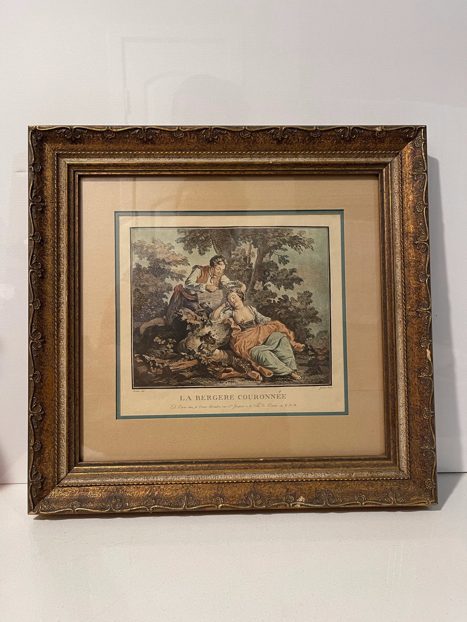 Janinet, Jean-Francois (1752 - 1814). After Francois Boucher. "Bergere Couronnee" (Musee Du Louvre) - 3