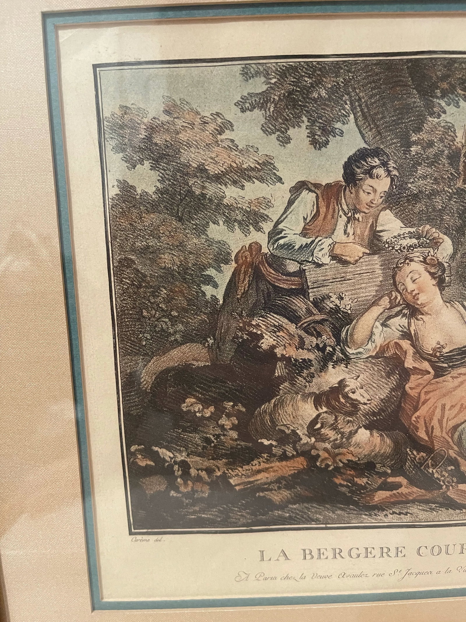 Janinet, Jean-Francois (1752 - 1814). After Francois Boucher. "Bergere Couronnee" (Musee Du Louvre) - 6
