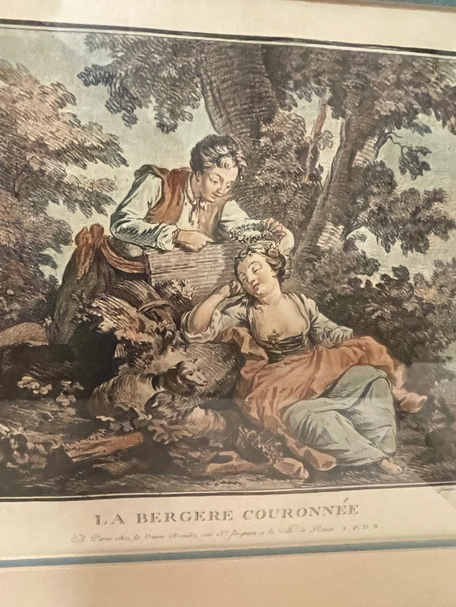 Janinet, Jean-Francois (1752 - 1814). After Francois Boucher. "Bergere Couronnee" (Musee Du Louvre) - 9