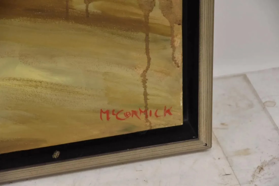 Late 20th Century Harry McCormick , Oil on Canvas Beach Scene, Framed - 8