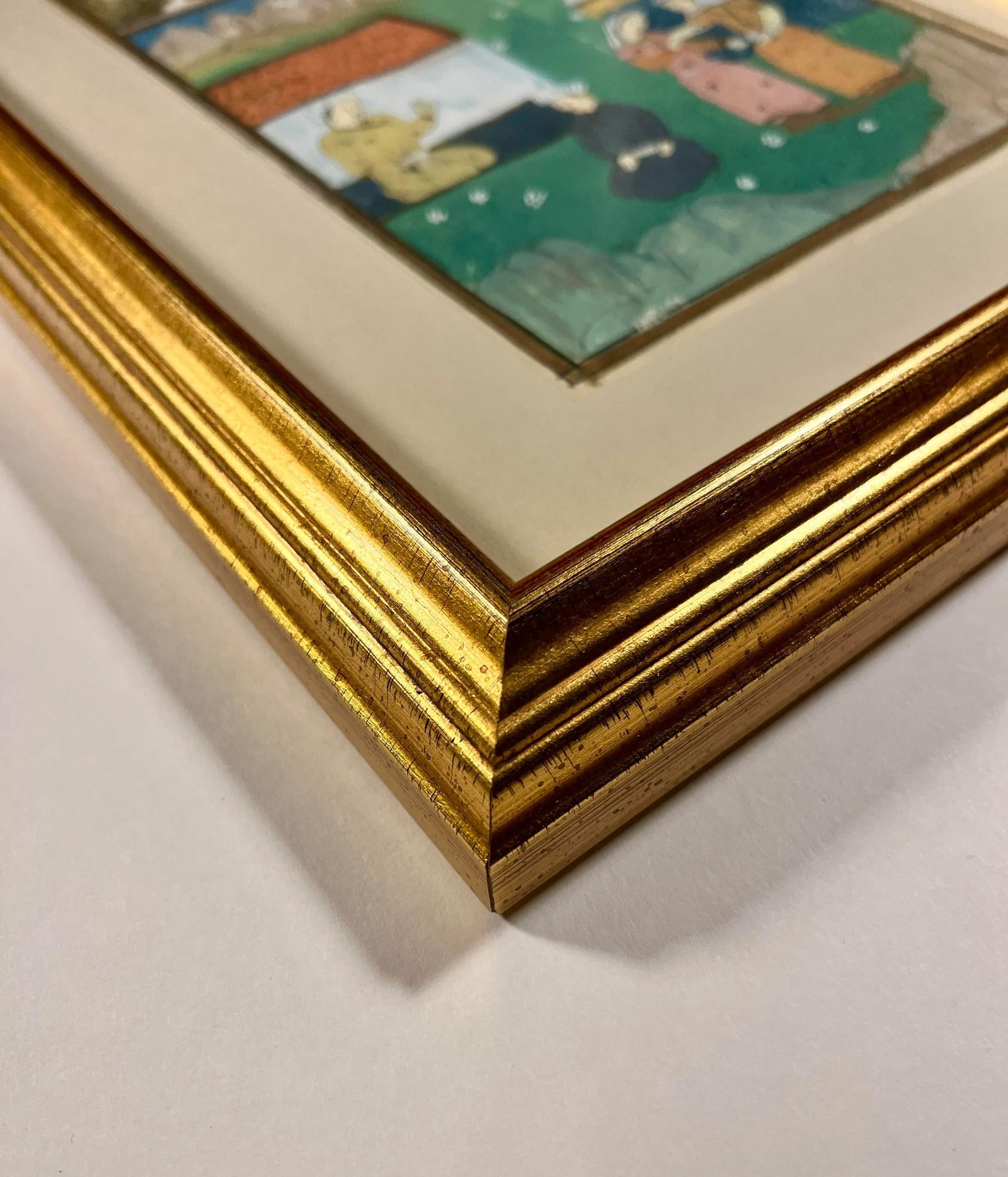 19th Century Antique Persian Illustrated Manuscript Miniature Gouache Painting - 3