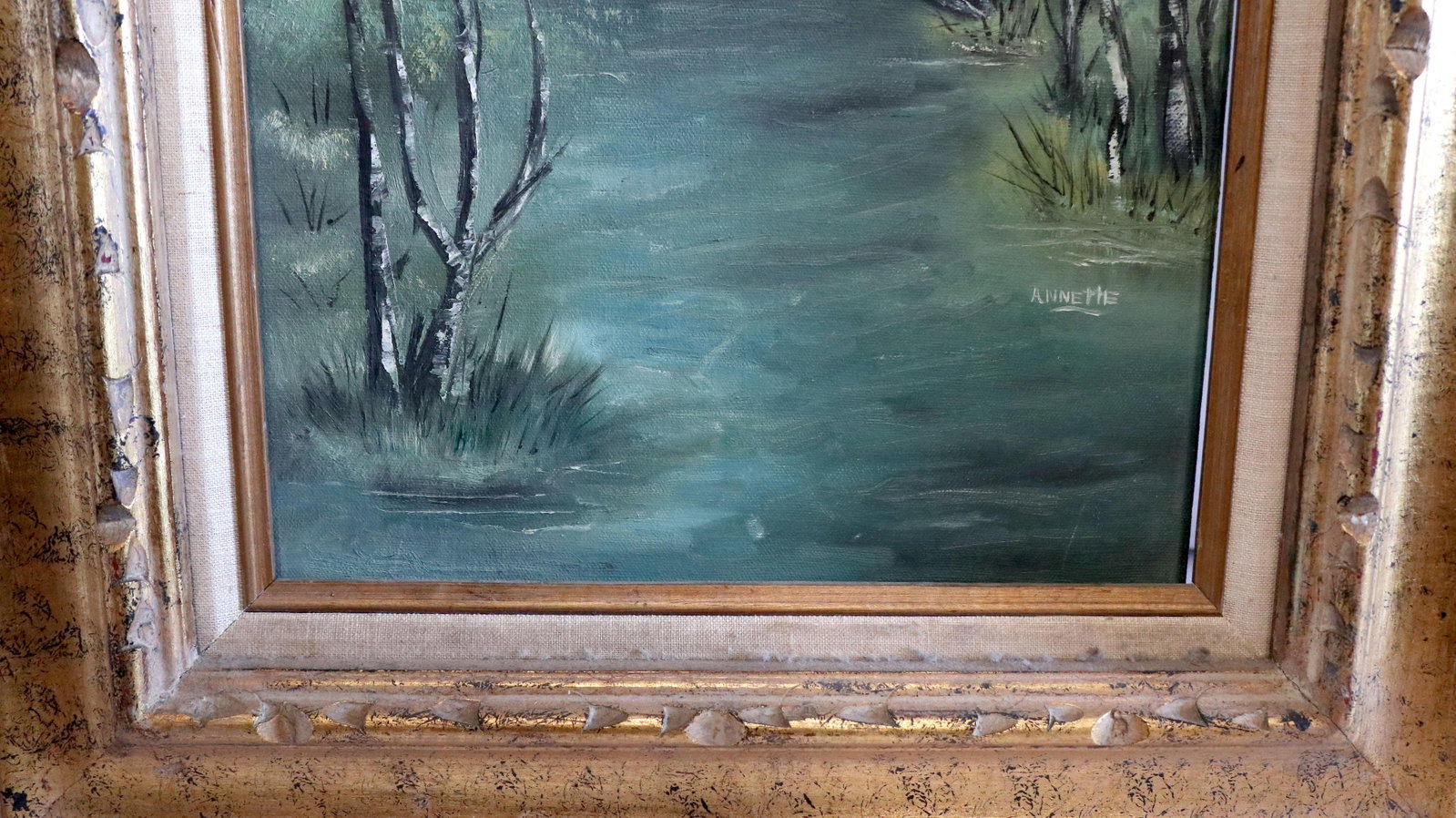 British Listed Artist, Emerald Green Vertical Landscape, by Anette Elias, Oil on Canvas - 3