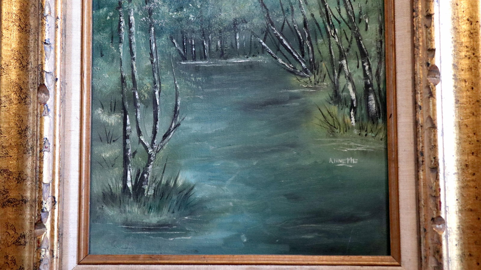 British Listed Artist, Emerald Green Vertical Landscape, by Anette Elias, Oil on Canvas - 5