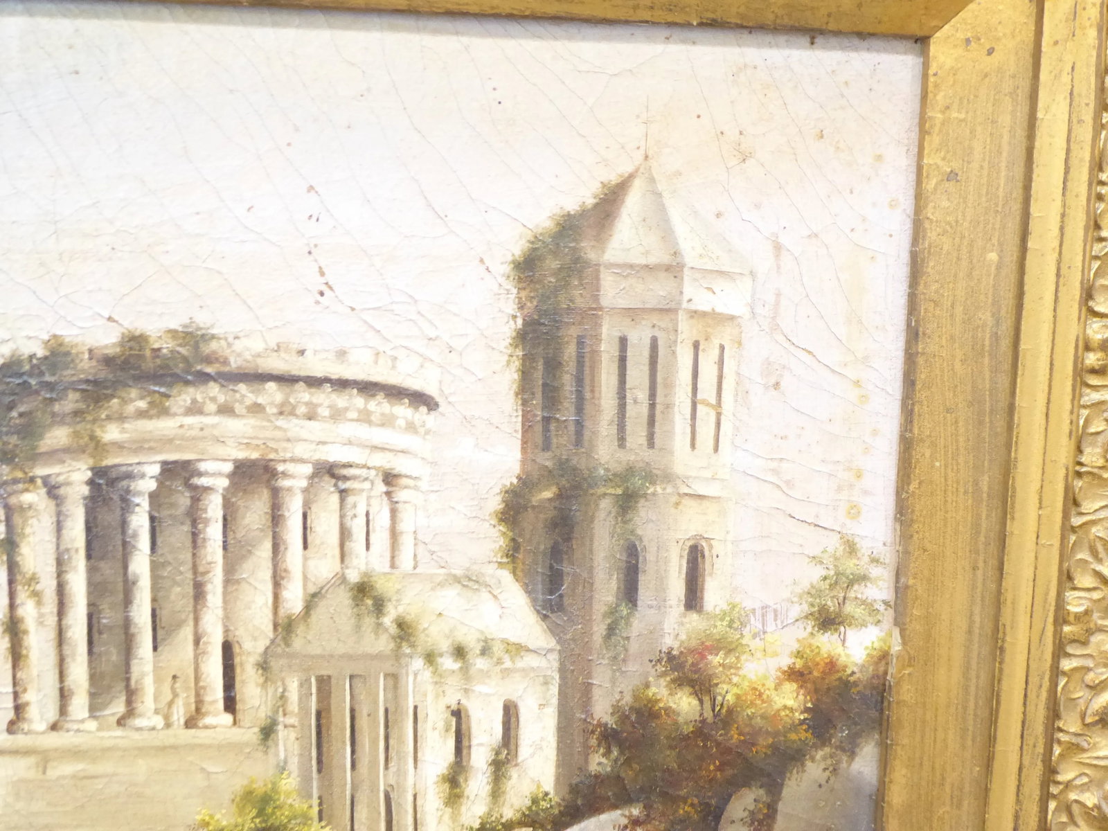 19th Century American Primitive Landscape Painting - 4