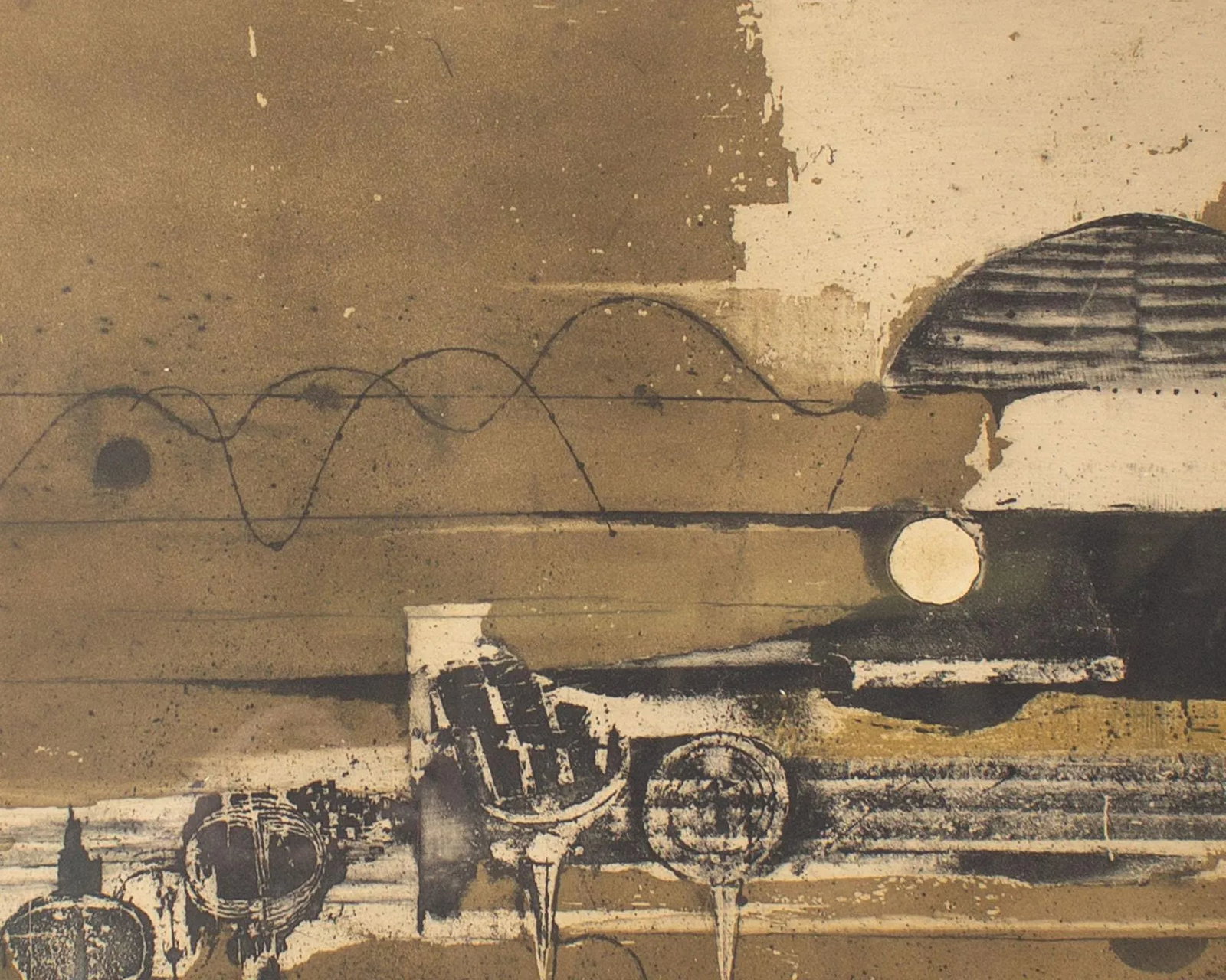 "October - Color State Ii" Etching Aquatint Print by Johnny Friedlaender - 4
