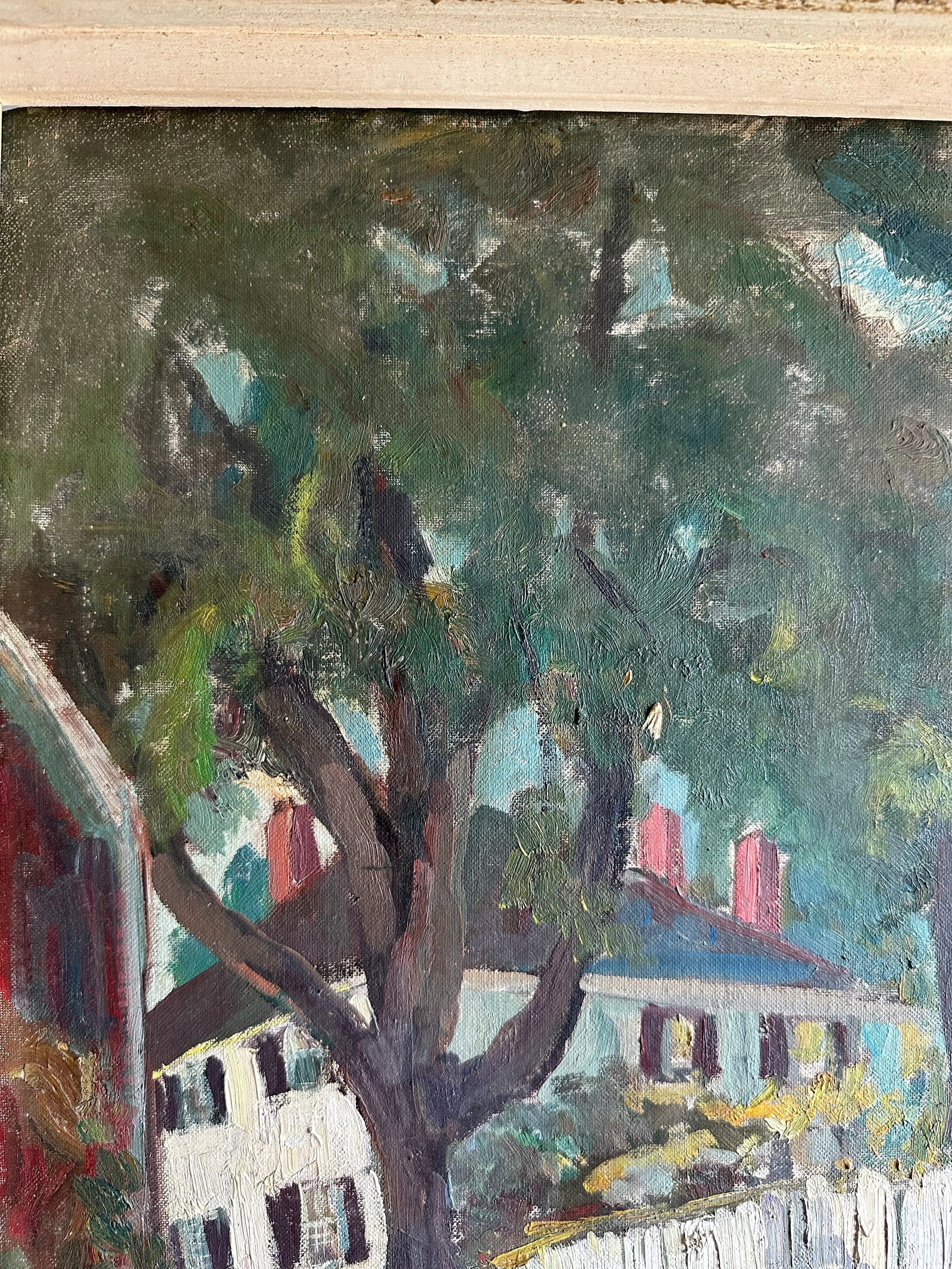 Painting by Muriel Ritchie, First Congregational Church, Massachusetts , 30"x26" Framed - 4