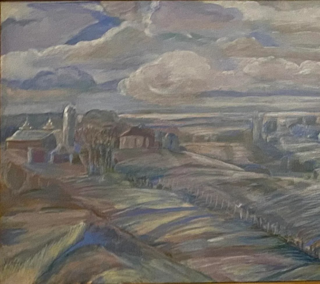 Valley Frost by Ridgway Original Kaw River Valley Kansas in the Locale! & Style of John Steuart Curr - 3
