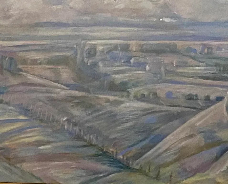 Valley Frost by Ridgway Original Kaw River Valley Kansas in the Locale! & Style of John Steuart Curr - 4