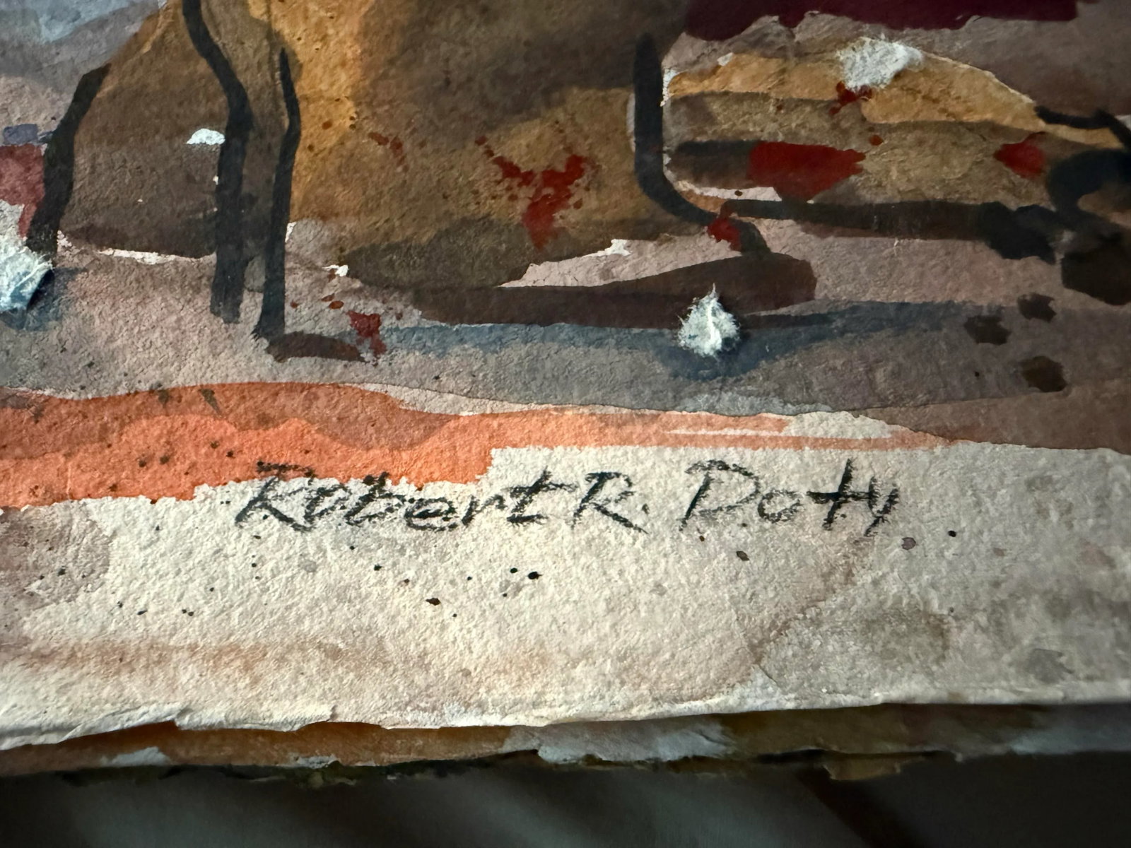 1990s Robert R. Doty Original Watercolor Mixed Media - 2