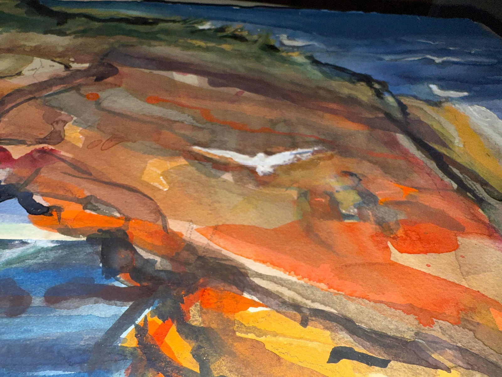 1990s Robert R. Doty Original Watercolor Mixed Media - 3