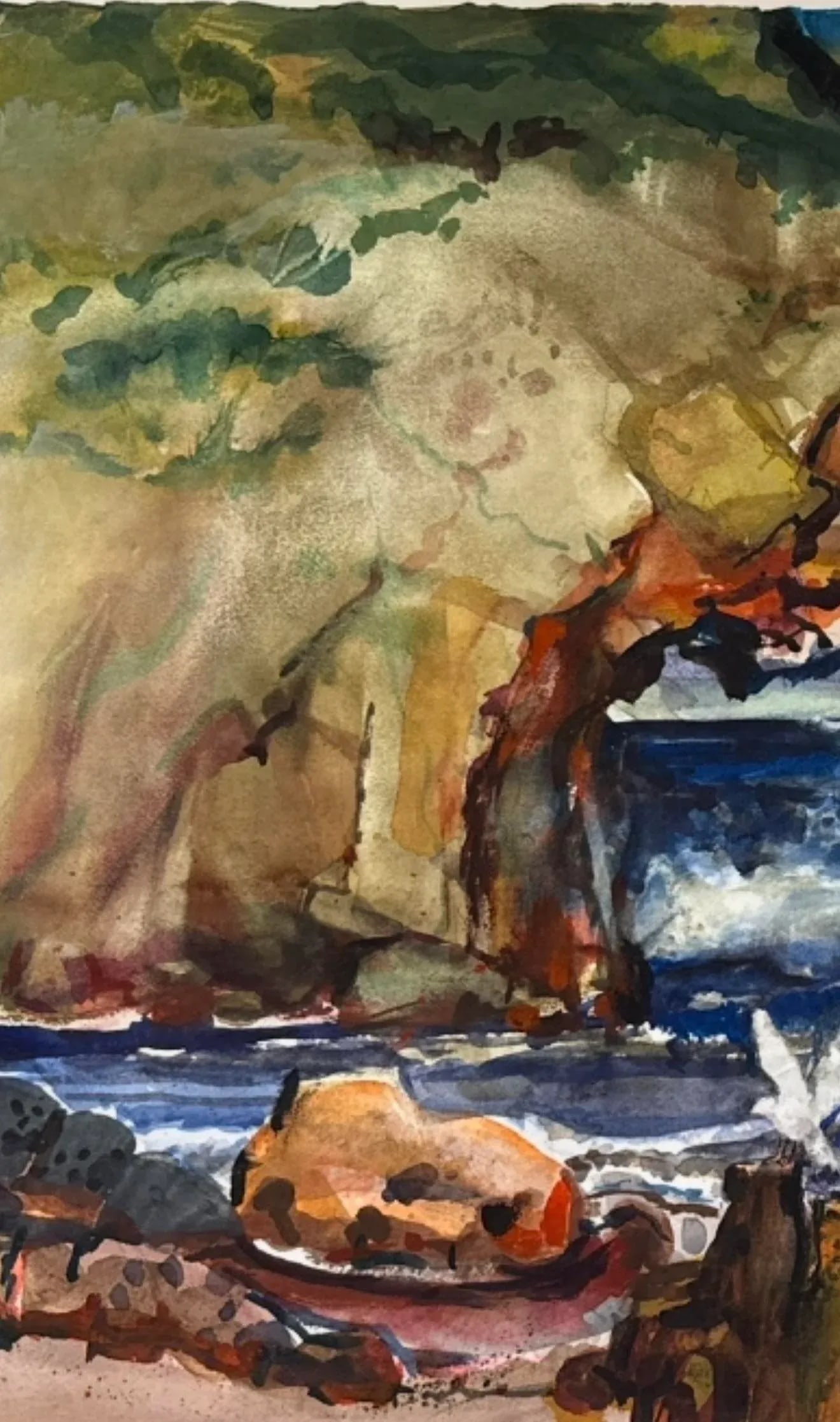 1990s Robert R. Doty Original Watercolor Mixed Media - 4