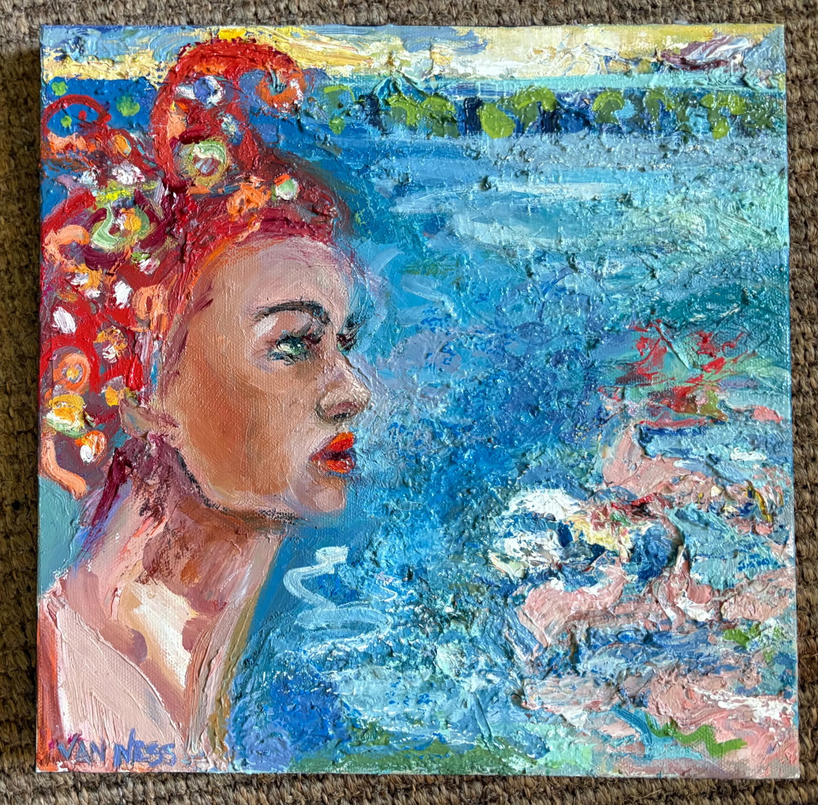 Bathing Beauty, Original Oil Paintings, by Van Ness - 2