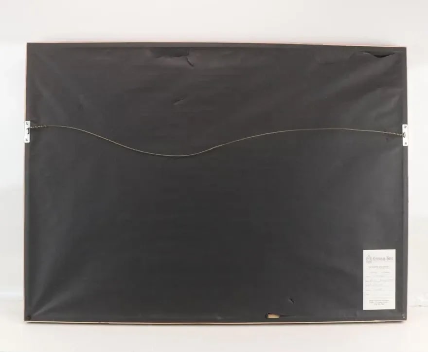 1980s Vintage Fishing Wall Art Jon Q. Wright "Tangled Cover Crappie" Signed/Numbered, Framed - 9
