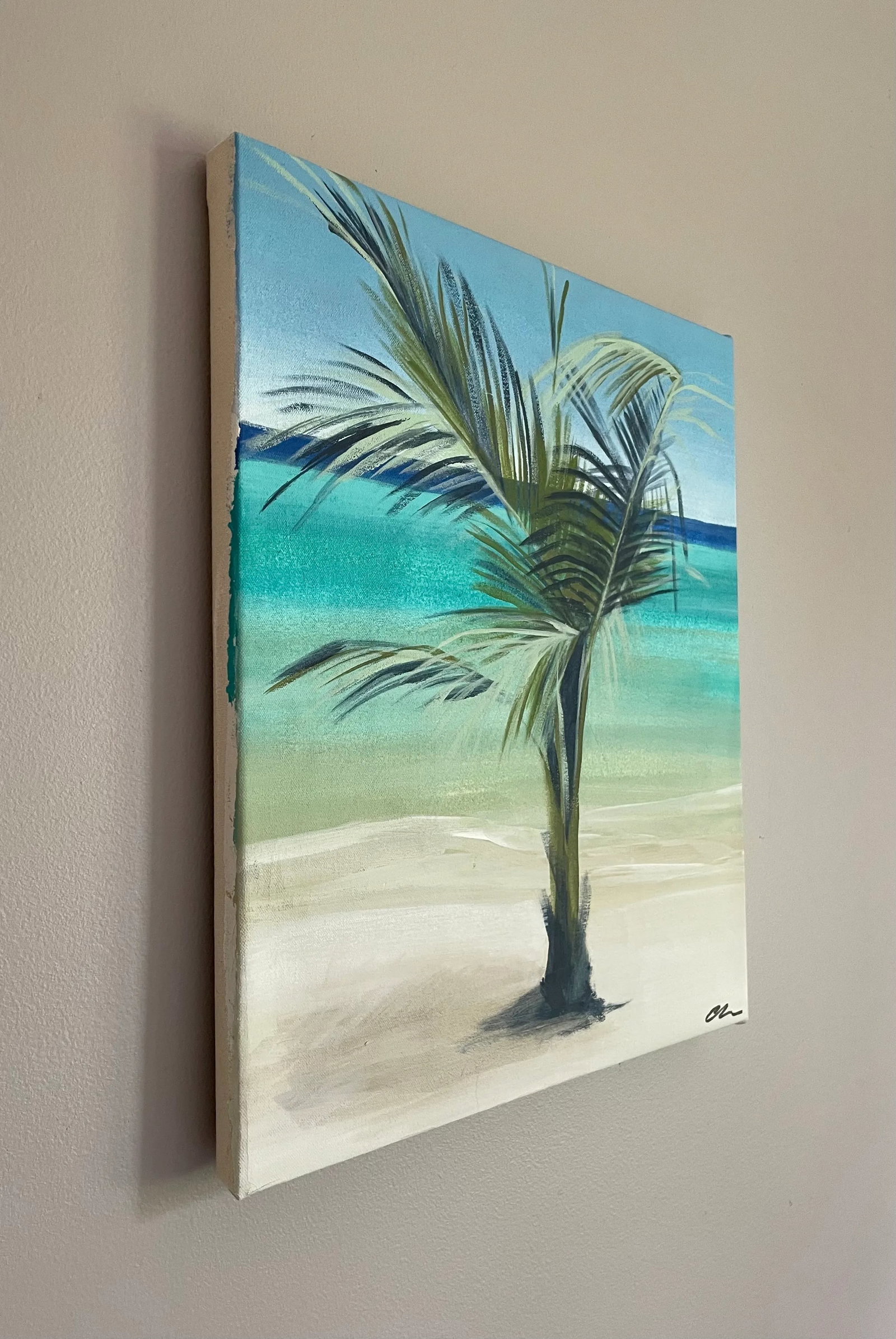 Original Beach Palm Acrylic Painting by Cathe Hendrick - 3