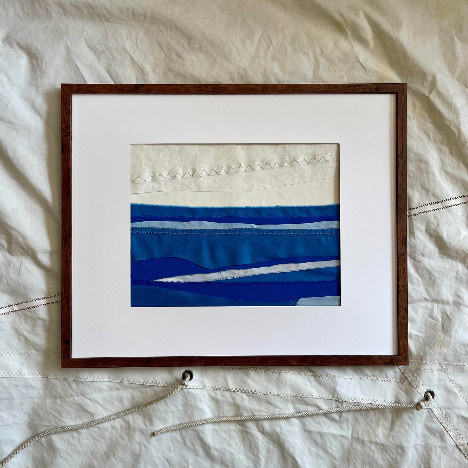 Contemporary Semi-Abstract Mixed Media Nautical Sailcloth Landscape - By JJ-Hogan | Greater Kindne - 2