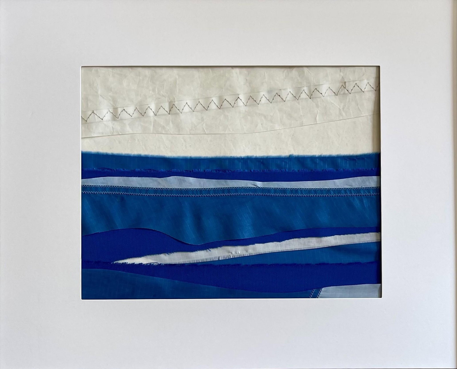 Contemporary Semi-Abstract Mixed Media Nautical Sailcloth Landscape - By JJ-Hogan | Greater Kindne - 3