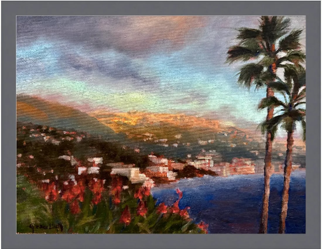 Original Fine Art Painting - Laguna Moonlight Sparkle - 3