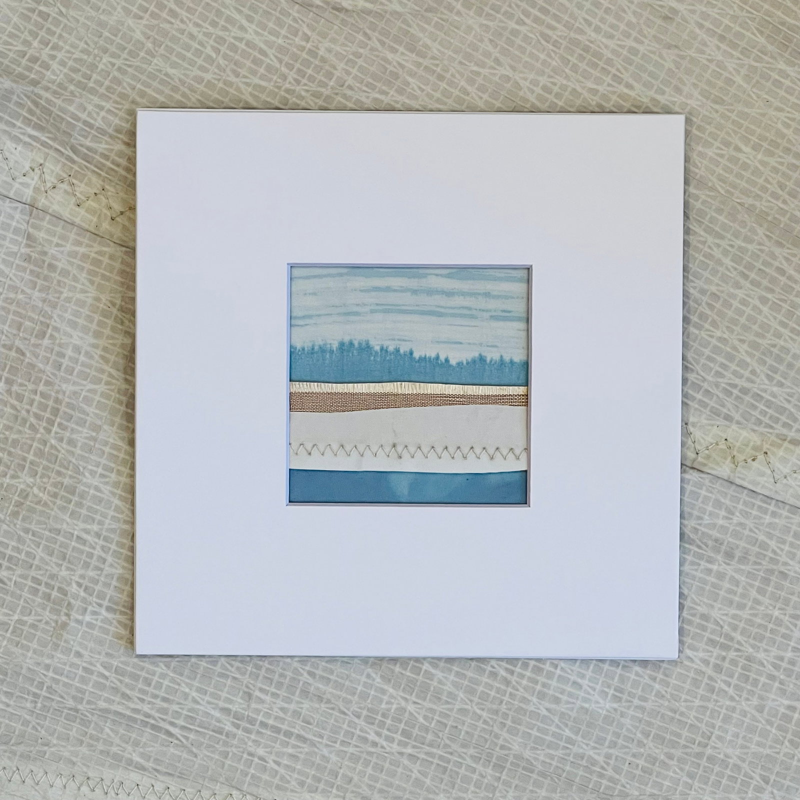 Contemporary Semi-Abstract Mixed Media Nautical Sailcloth Landscape - By JJ-Hogan | There Is Still - 3