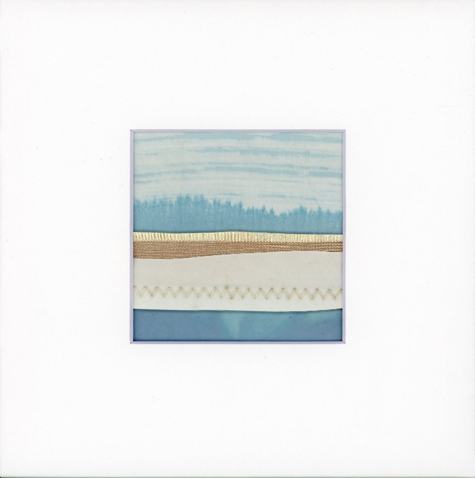 Contemporary Semi-Abstract Mixed Media Nautical Sailcloth Landscape - By JJ-Hogan | There Is Still - 4
