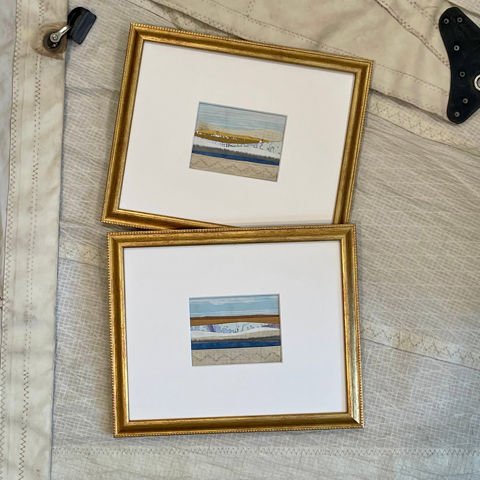 Contemporary Semi-Abstract Mixed Media Nautical Sailcloth Landscape - By JJ-Hogan | Embrace Your P - 4