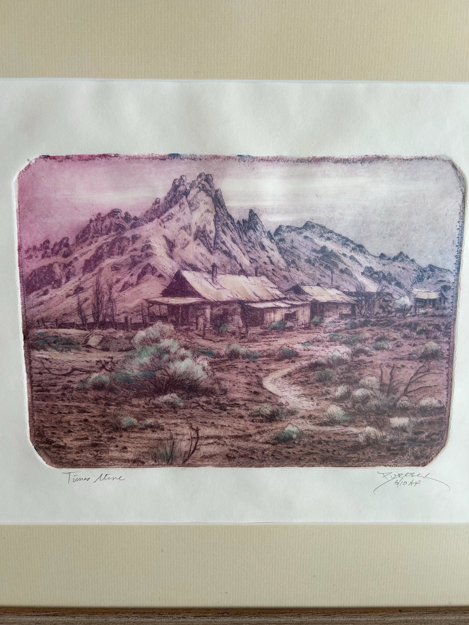 Roy Purcell Signed Artist Proof Etching Times Mine Colorado Western - 2