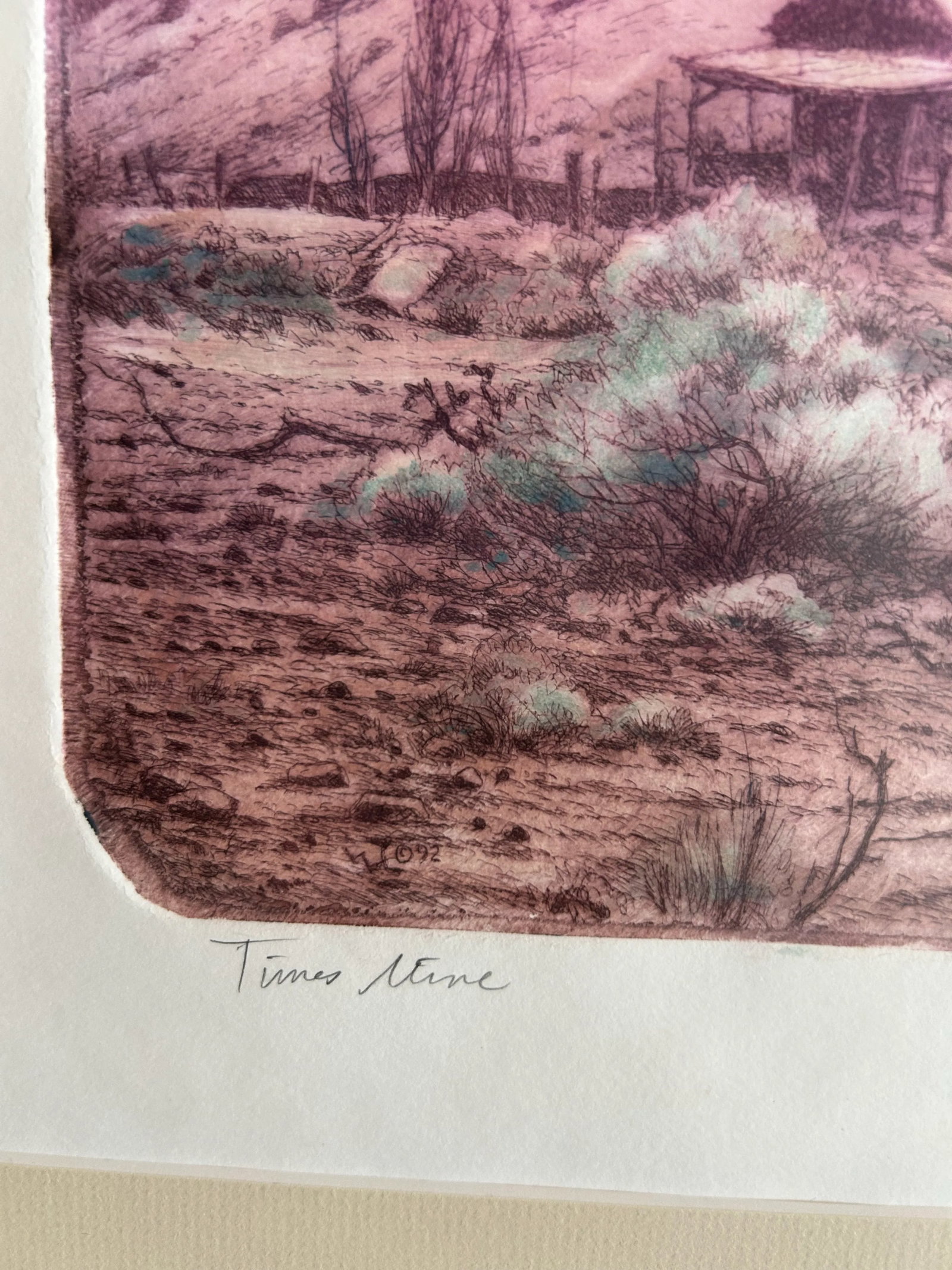 Roy Purcell Signed Artist Proof Etching Times Mine Colorado Western - 3