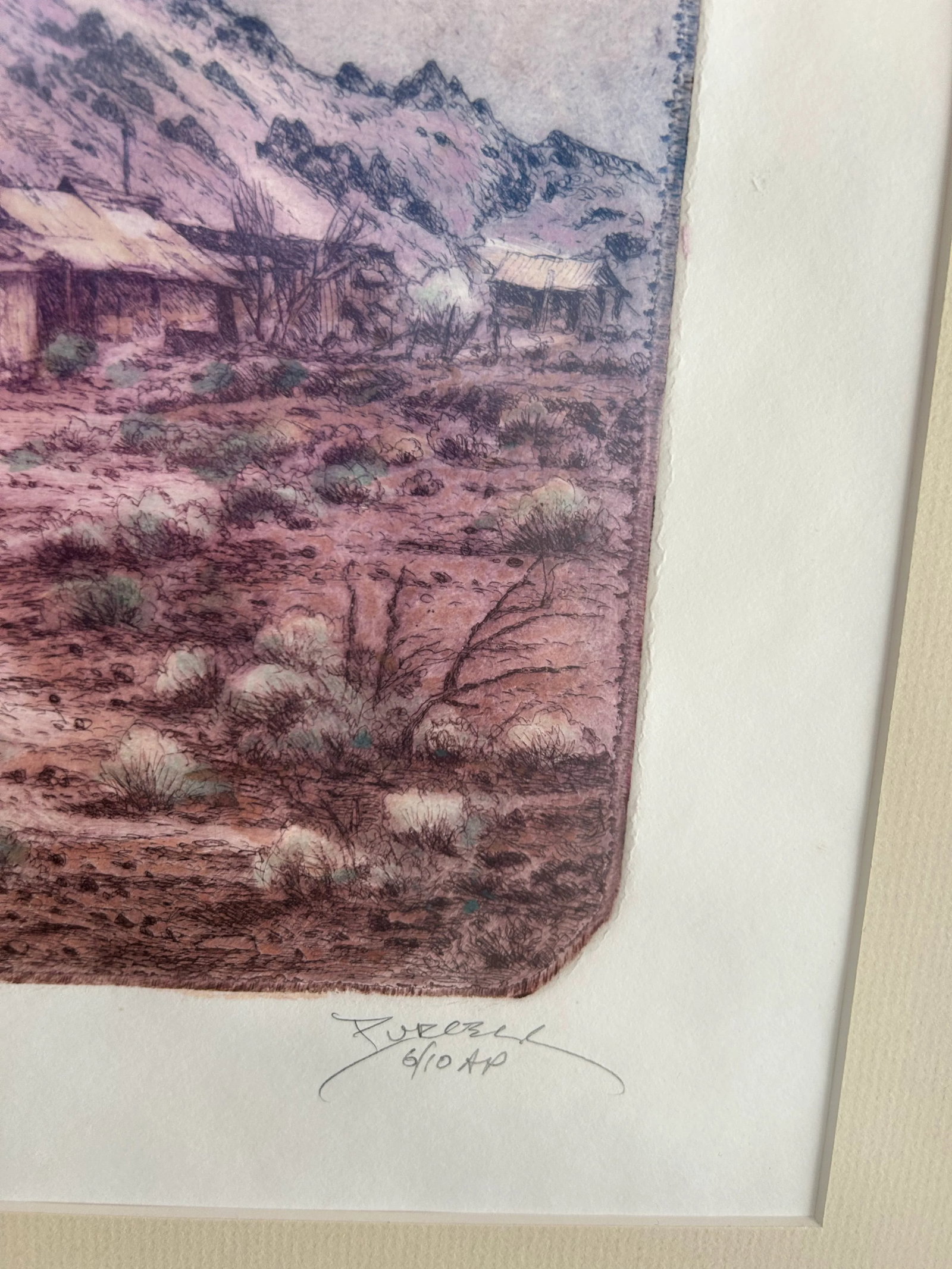 Roy Purcell Signed Artist Proof Etching Times Mine Colorado Western - 4