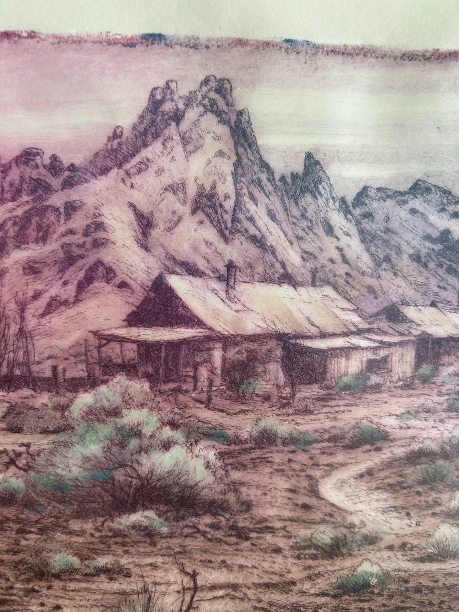Roy Purcell Signed Artist Proof Etching Times Mine Colorado Western - 6