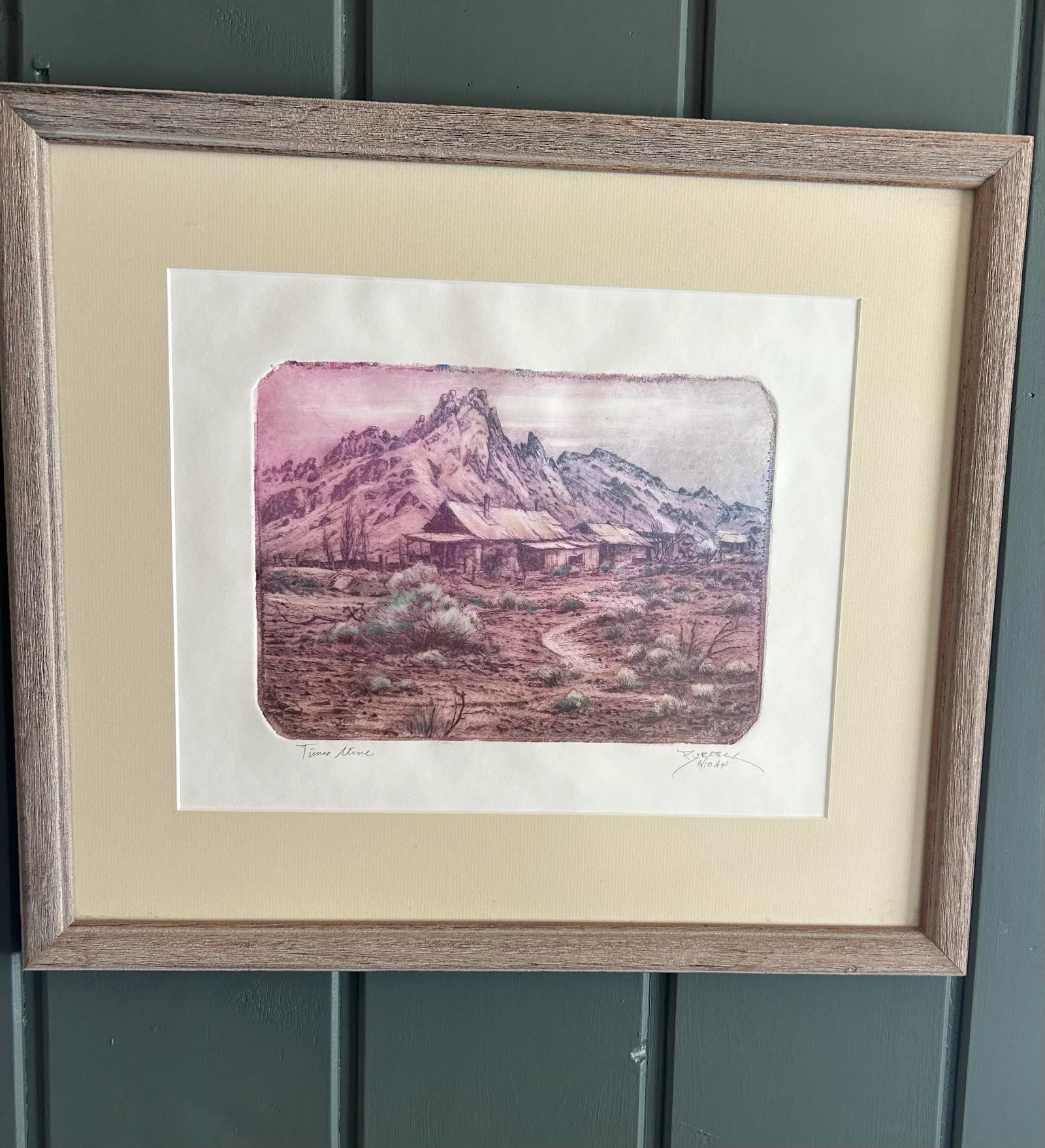 Roy Purcell Signed Artist Proof Etching Times Mine Colorado Western - 7