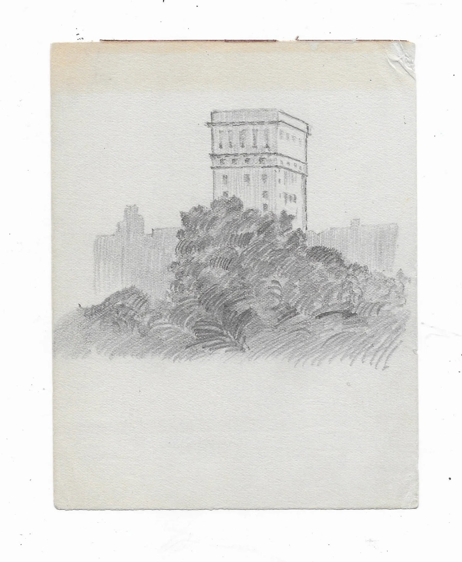 1920s Benjamin Harnett Cityscape Drawing - 2