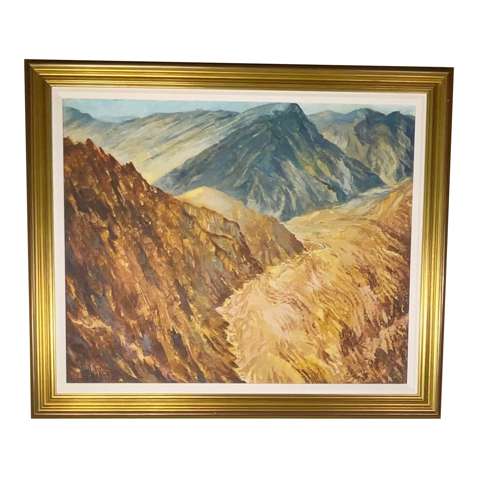 Original Landscape Painting: "Echoes of the Peaks" - Majestic Mountain Valley: Majestic Mountain Valley Scene Capture the awe-inspiring beauty of nature with this captivating original landscape painting, "Echoes of the Peaks." This masterful work brings the rugged grandeur of a