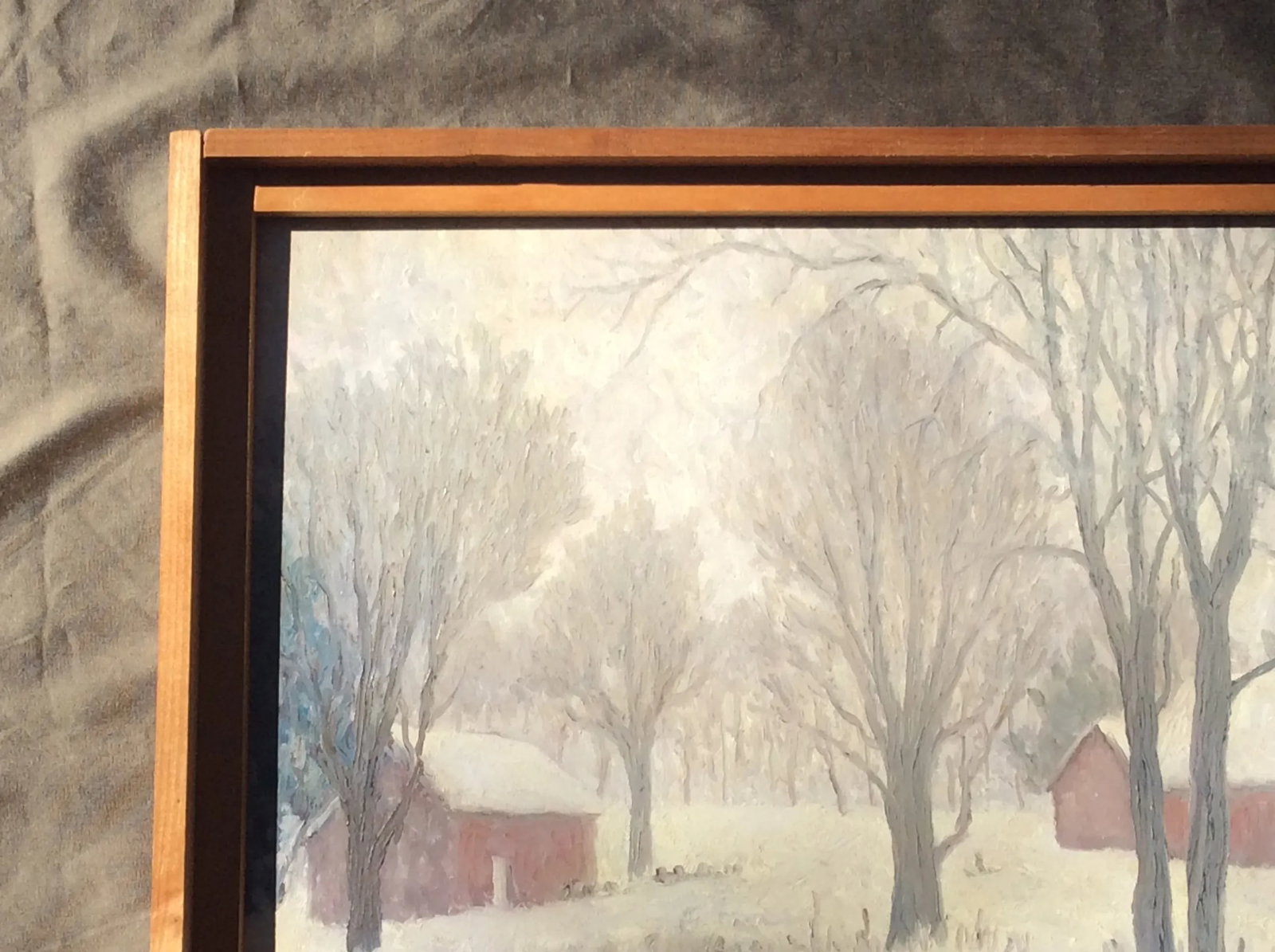 Vintage Henry Trask Reilly Vermont Winter Landscape Oil Painting - Original American Impressionist A - 4