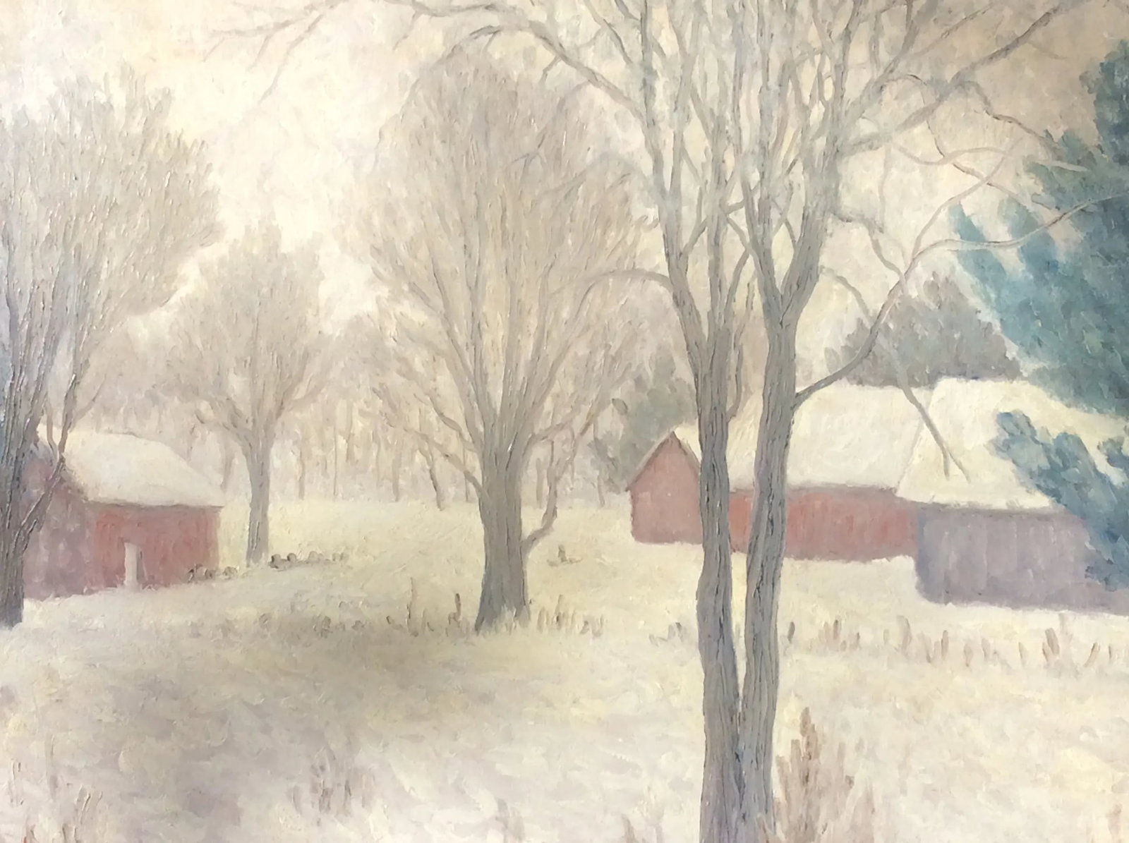 Vintage Henry Trask Reilly Vermont Winter Landscape Oil Painting - Original American Impressionist A - 5