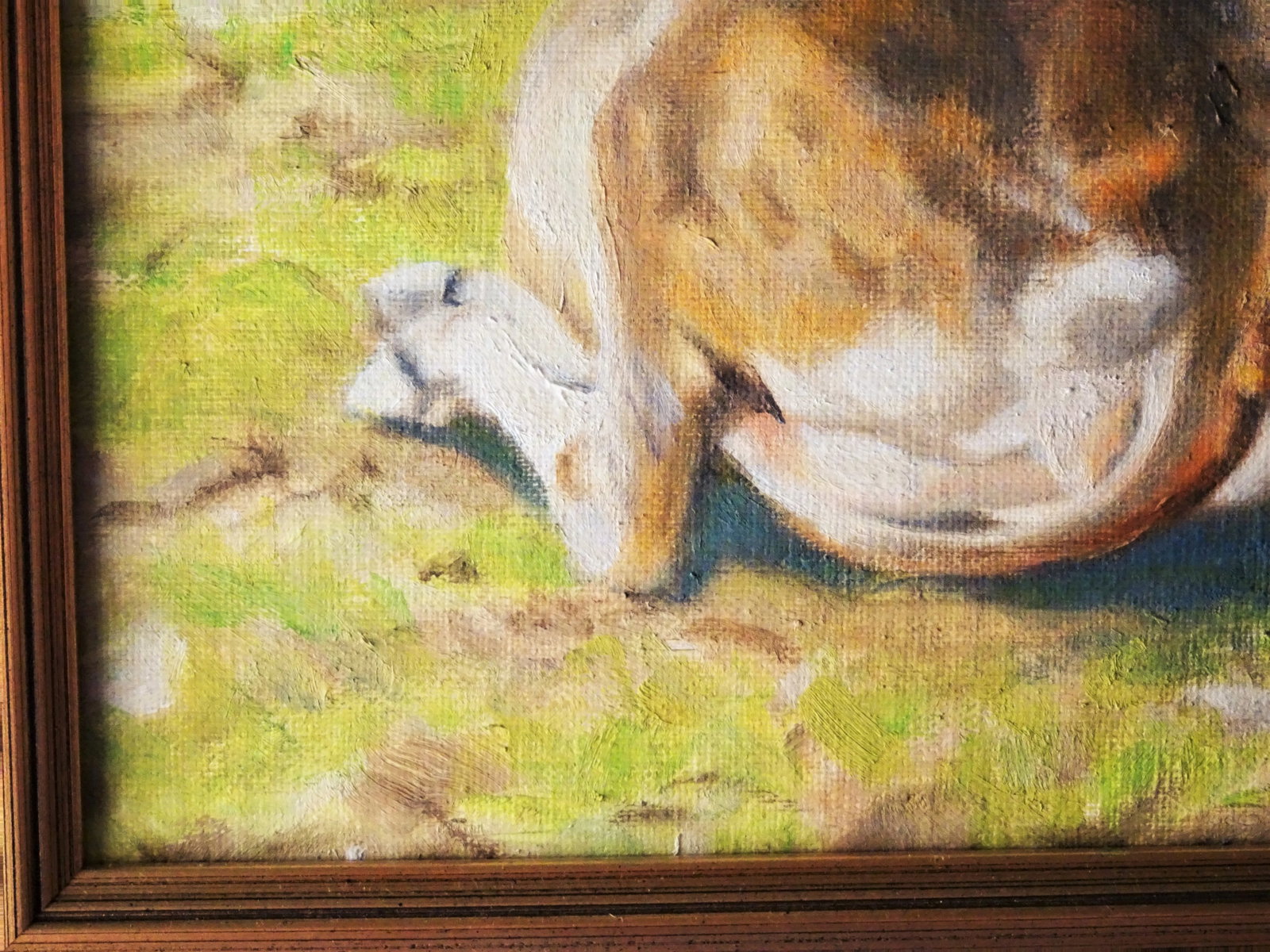"Girl Talk", Framed Small Oil Painting on Artist Board, Sandra Eames, Vermont Artist, 2017 - 6