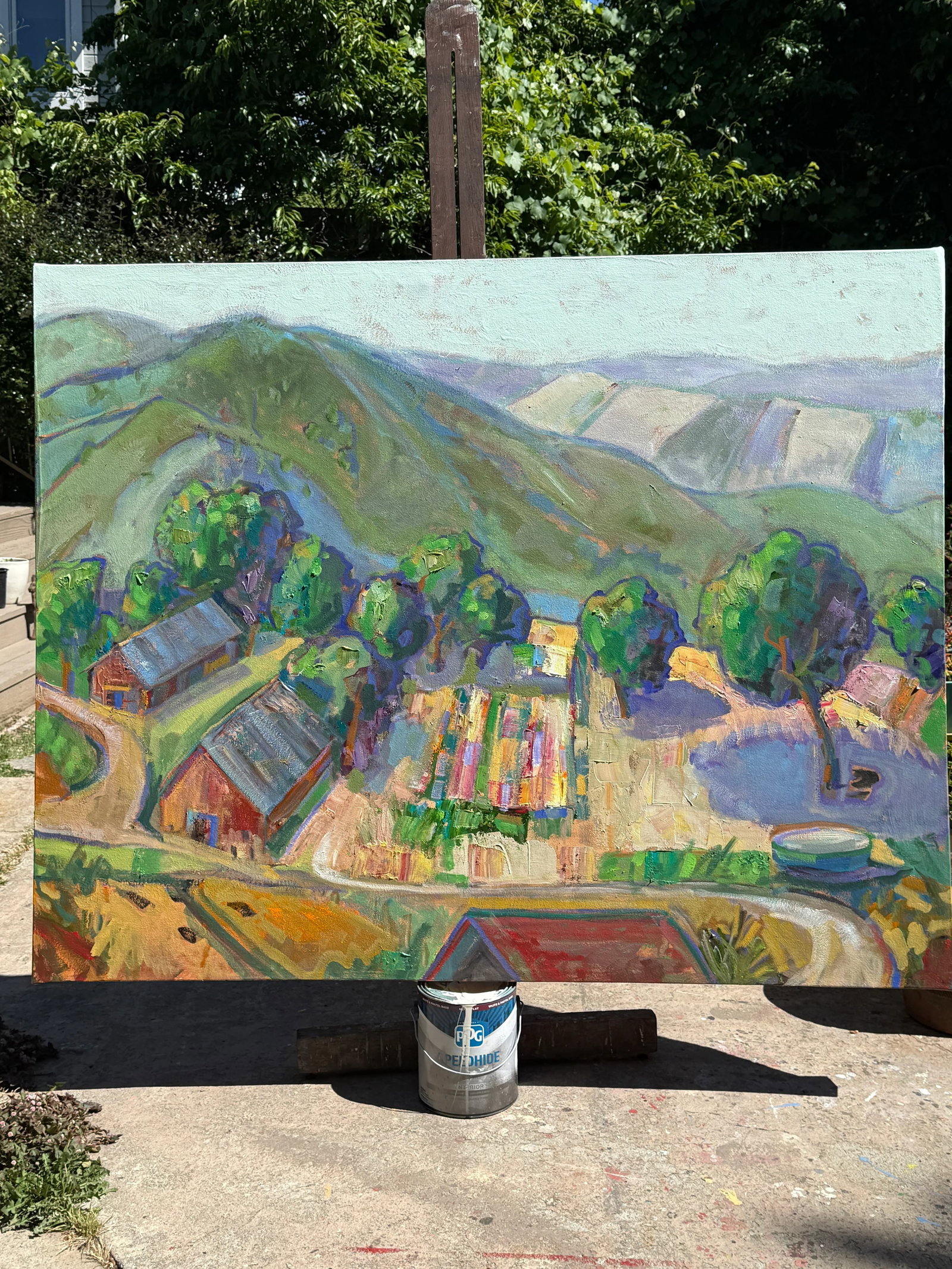 Diablo Ranch Large Expressionist Original Oil Landscape Painting - 2