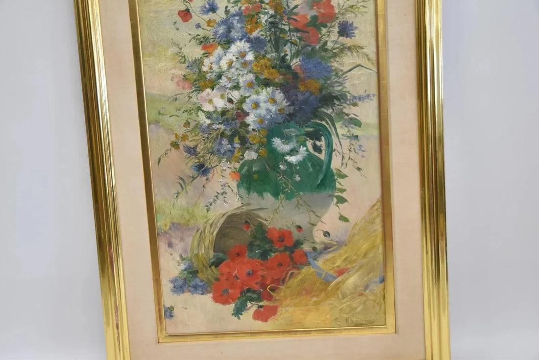 Eugene Henri Cauchois , Flower Study Oil Painting - 10