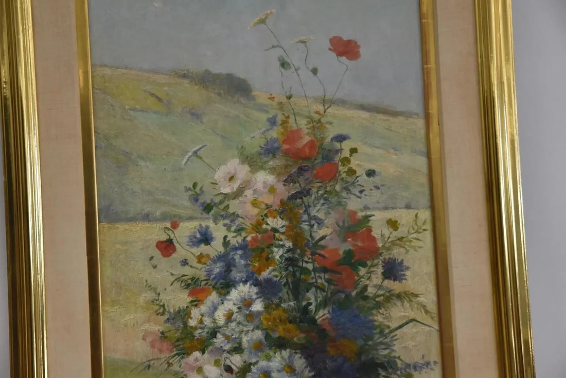 Eugene Henri Cauchois , Flower Study Oil Painting - 3