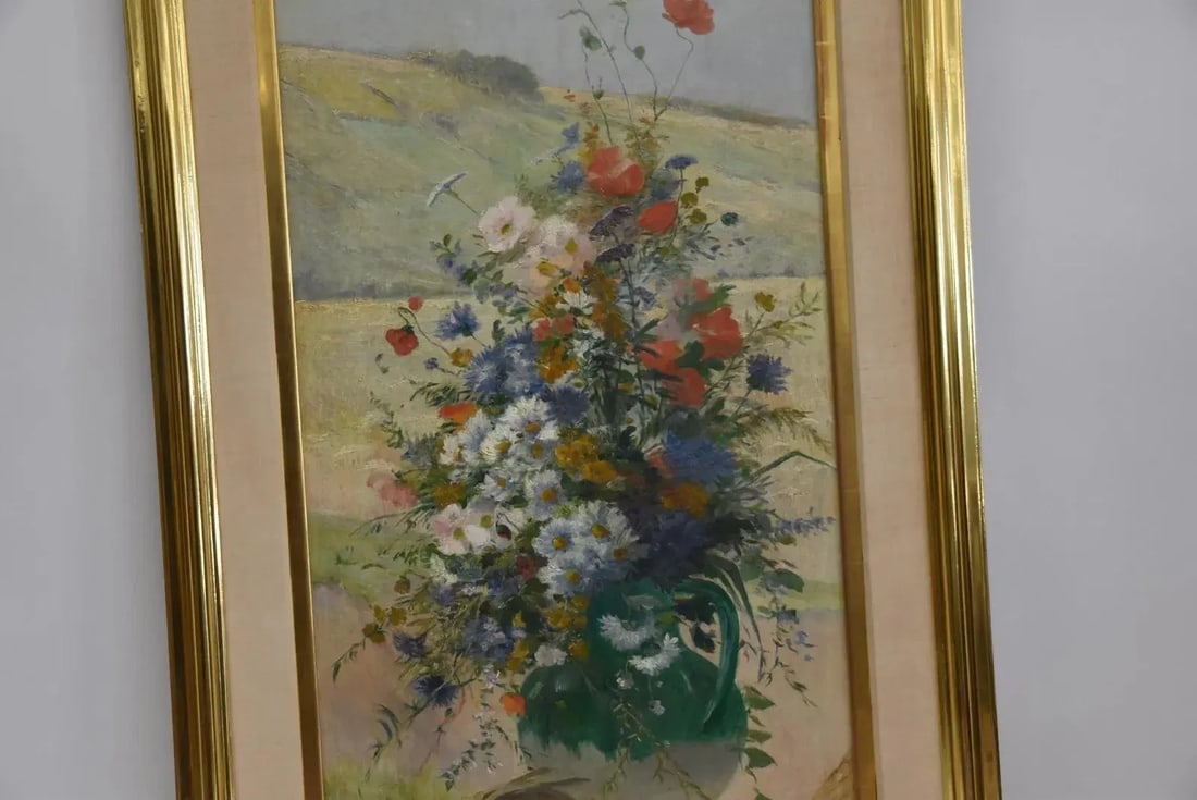 Eugene Henri Cauchois , Flower Study Oil Painting - 6