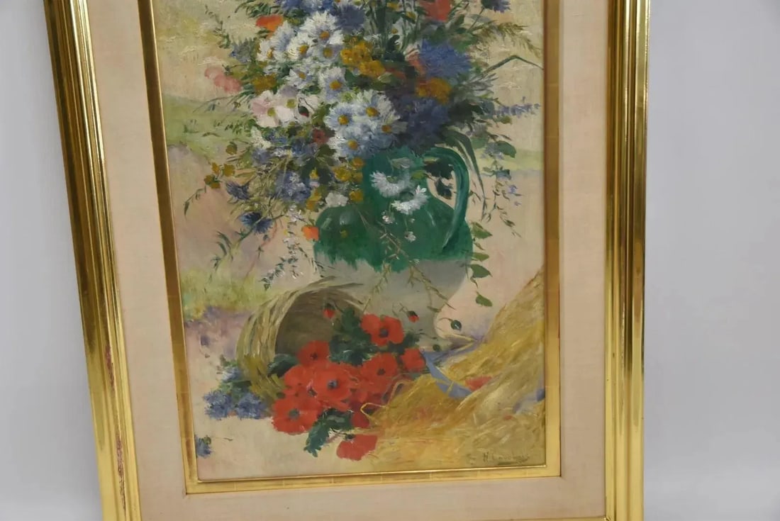 Eugene Henri Cauchois , Flower Study Oil Painting - 7