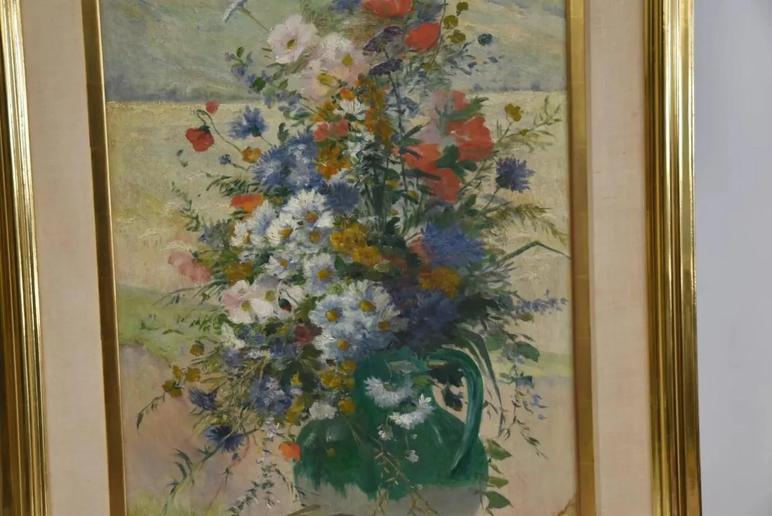 Eugene Henri Cauchois , Flower Study Oil Painting - 8