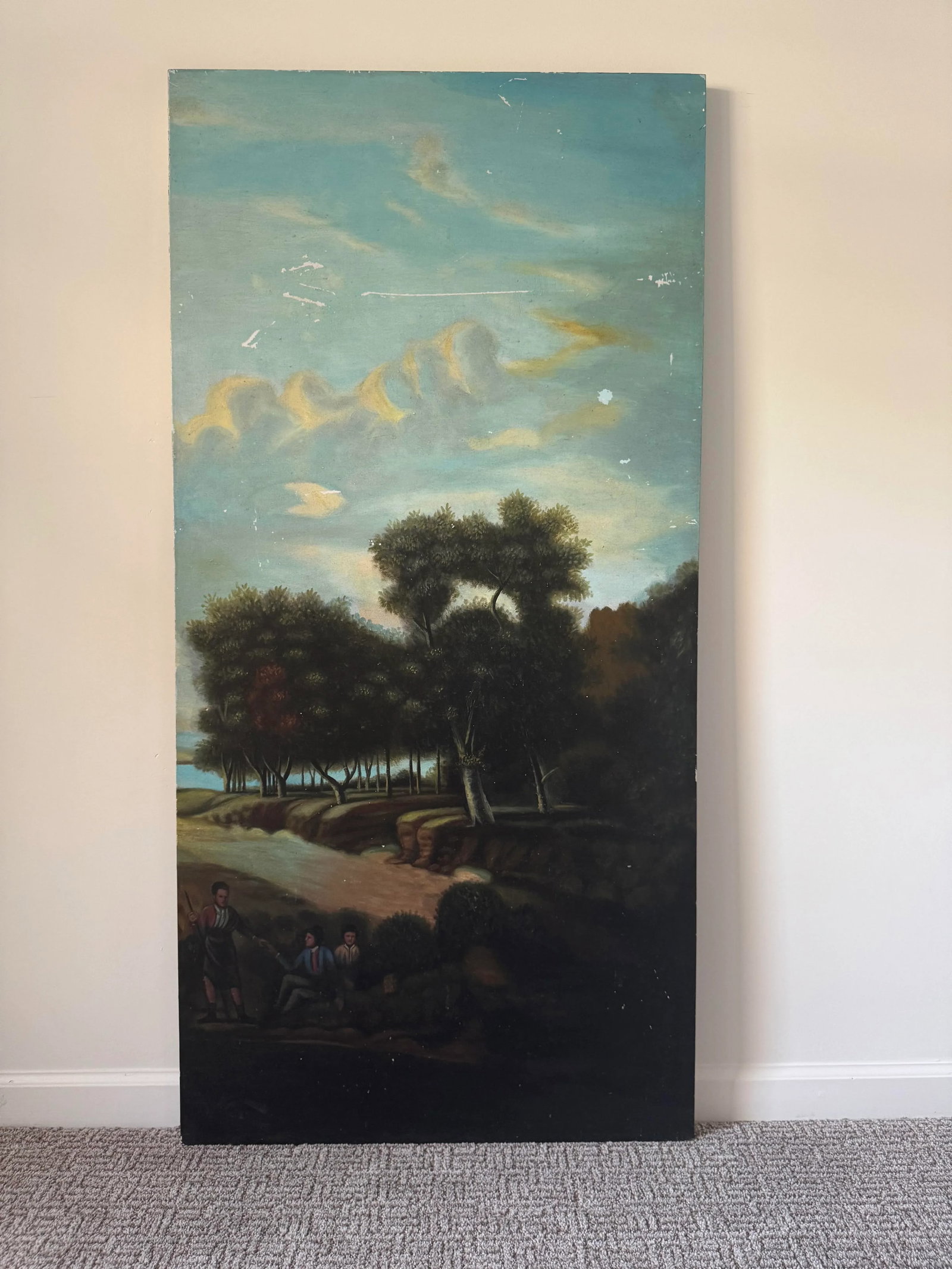 19th Century Original Oil Landscape Painting on Board - 3